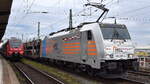 HSL Logistik GmbH, Hamburg [D] mit der geleasten Railpool Lok  186 299-4  [NVR-Nummer: 91 80 6186 299-4 D-Rpool] und einem PKW-Transportzug (fabrikneue Lexus PKW-Modelle) Richtung Falkenberg/Elster am