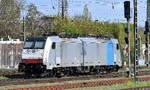 BLS Cargo AG mit der gelesaten Railpool Lok  186 449-5  [NVR-Nummer: 91 80 6186 449-5 D-Rpool] am 23.04.26 Höhe Bahnhof Frankfurt/Oder.
