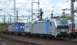 Railpool Siemens Vectron 193 804-2 (91 80 6193 804-2 D-Rpool, Siemens Bj.2011)für EVB7MWB tätig mit Containerzug am 16.05.14 Durchfahrt Bhf.