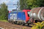 Re 482 046-0 (91 85 4482 046-0 CH-SBBC) mit Kesselwagenzug Richtung Bernau, 14.08.12 Berlin-Karow.