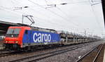 482 044-5 für HSL mit PKW-Transportzug mit fabrikneuen TOYOTA am 29.03.17 Bf.