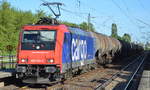 Re 482 045-2 für HSL mit Kesselwagenzug (leer) Richtung Stendell am 01.06.17 Bf.