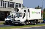 Ein IVECO Catering-Transporter für Passagierflugzeuge der Fa. Gategourmet am 16.09.14 am Bhf. Flughafen Berlin-Schönefeld.