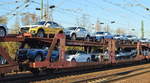 Diverse PKW + SUV Modelle von AUDI bei der Auslieferung per bahn Richtung Polen am 06.11.17 Bf.