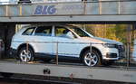 Ich denke mal ein frabrikneuer Audi A4 Avant in weiß per Bahntransport am 06.11.17 Bf.