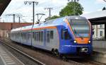 Vierteiliger Stadler FLIRT von cantus 428 553/828 053/428 053 (Stadler Bj.2006) am 31.05.14 als R5 Richtung Kassel im Bhf. Fulda.