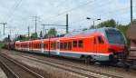 Fabrikneuer vierteiliger STADLER FLIRT für die DB Regio 1428 006 (94 80 1428 506-8 D-DB) bei seiner Überführungsfahrt am 26.08.14 Bhf. Flughafen Berlin-Schönefeld. 