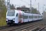 Wieder ein DB FLIRT der DB Regio Region Südwest Trier, 429 617-4 auf Testfahrt Richtung Bernau am 12.11.14 Berlin-Karow.