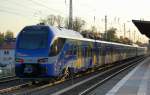 Hier noch die R�ckansicht der beiden Triebz�ge ET 306 + ET 308 (94 80 0430 308-1 D-BOBY), der neue sechsteilige STADLER FLIRT  MERIDIAN  auf Testfahrt am 22.10.13 Berlin-Karow.