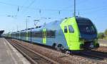 Nun also Testfahrtbetrieb der neuen sechsteiligen FLIRT der Nordbahn BeNEX GmbH aus Schleswig-Holstein hier mit ET 6.03 (94 80 1430 038-8 D-NBE/94 80 1430 538-7 D-NBE) + zweiten Triebzug Nr.mir nicht