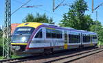 Im VVO - Verkehrsverbund Oberelbe auf der Linie RB 72 von Dresden nach Altenberg ein Desiro der STS - Städtebahn Sachsen GmbH 642 841 (95 80 0 462 841-0 D-STS) am 31.07.17 Dresden Strehlen.