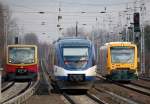 Durch Versp�tungen bedingt kam es endlich in Berlin Karow auf das Zusammentreffen der drei unterschiedlichen Regionalbahnstrecken und deren Triebz�ge auf freier Strecke in Berlin Karow, die Berliner