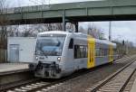 NEB RegioShuttle VT 019 (650 551-4) auf Dienstfahrt am 11.03.6 Berlin-Hohenschönhausen.