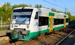 Erst seit einiger Zeit in Diensten der NEB, der RegioShuttle der vogtlandbahn (650 064-8) hier im Einsatz als RB60 nach Eberswalde am 11.05.17 Durchfahrt Bf.