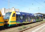 Im Shuttle-Dienst zum Bahnhofsfest in Berlin-Lichtenberg war wechselweise die NEB mit ihren Talenttriebz�gen oder wie auf dem Bild die ODEG mir dem RegioShuttle im Einsatz, diese fuhren zwischen