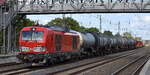 DB Cargo AG, Mainz [D] mit ihrer Vectron Dual Mode Light Lok  249 023  [NVR-Nummer: 90 80 2249 023-3 D-DB] und einem gemischten Güterzug Richtung Rbf.